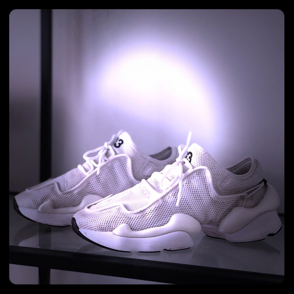 Y3 chunky sneakers white with black accents